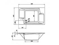 Cada dreptunghiulara Kolpasan, Nabucco, 190 x 120 cm, pentru inzidire